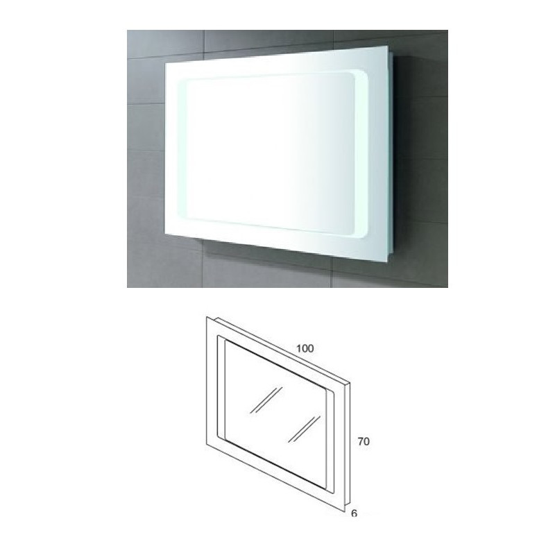 Зеркало LUX 100x70 20310, LUX