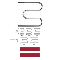 Tow.dryer M-type L-800 C-500 3/4* 11409, M-VEIDA