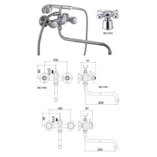 Дивертор комплект MG-2134, DIVUPE