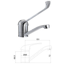 Смеситель для раковины(150мм)MG-6251 MED, MED