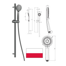 Душевая стойка, комплект NQA_D51K, ARNIKA