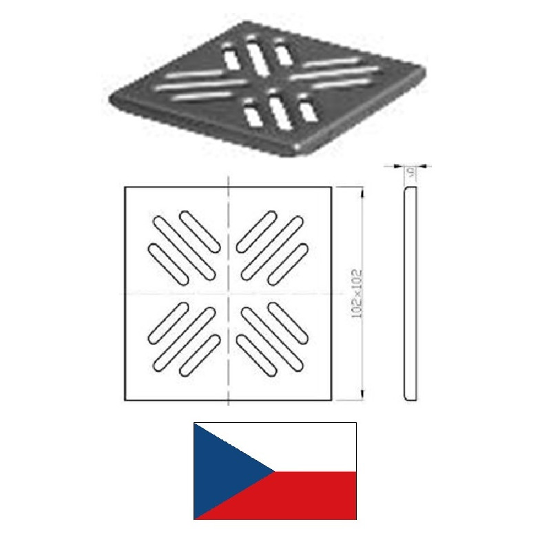 Trapu reste 150x150 ner.tērauds NSIA0C0, 150x150