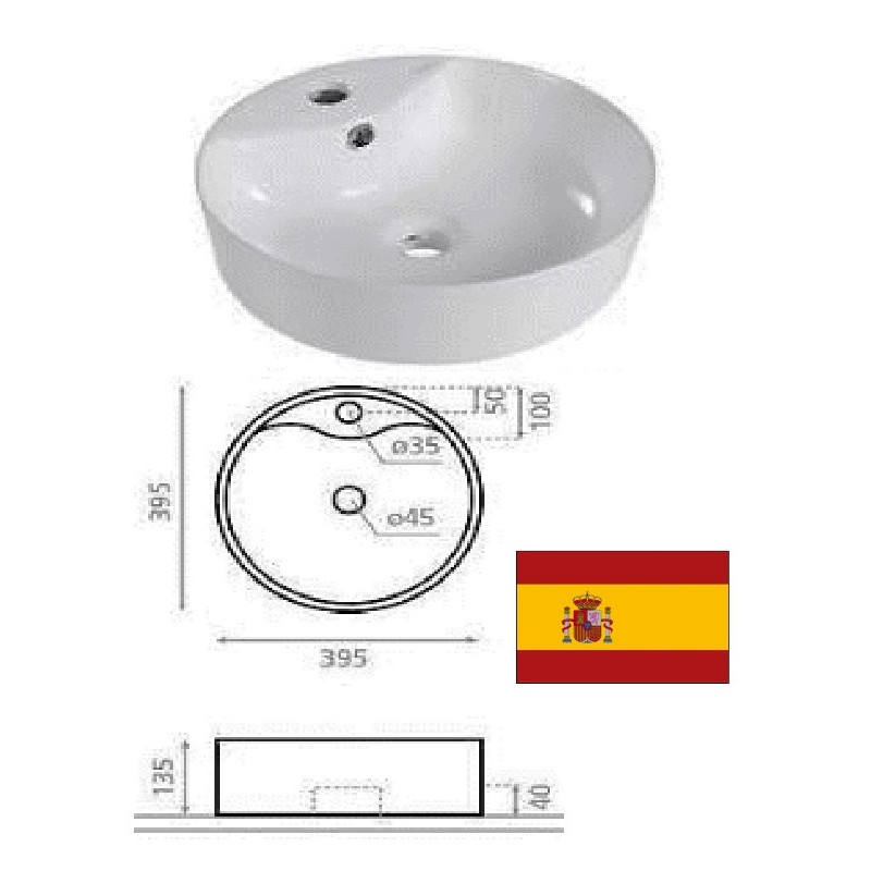 Ceramic sink 37x17cm 0040N, VIENA NEW