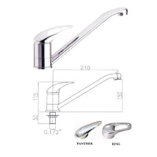 Kitchen sink tap for one water 1094, PANTHER