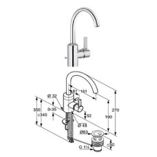 Ceramic sink faucet 382550575 high, ZENTA