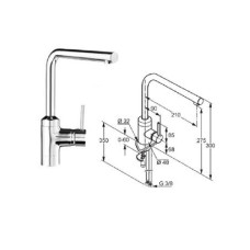 Kitchen sink faucet 428140577 L-INE, L-INE