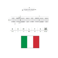 Čuguna reste kanālam B125 SD100, 50 CM