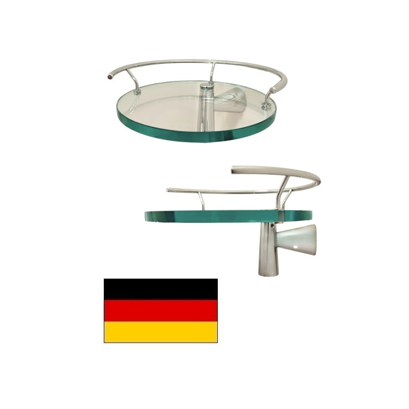 Glass shelf D180mm,311000118,chrome, KIDO