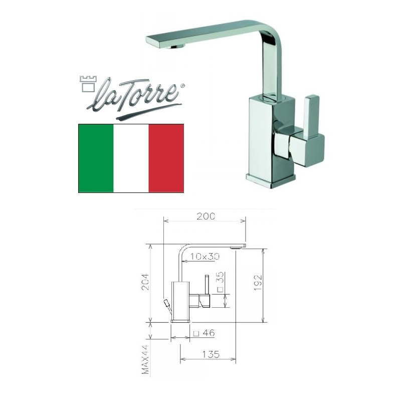 Ceramic sink faucet 28601 TC, JAVA