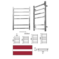 Towel dryer KANTATA L-800 C-500 F 1/2*, KANTATA