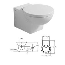 WC toilet seat with connector, PRECIOSA