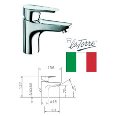 Ceramic sink faucet with waste, 32001 ch, METRO