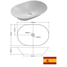 Ceramic sink 59x42x14cm 4037N, TOULOUSE N