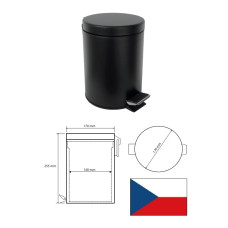 Atkritumu spainis, 3L, melns 104315020, DARK