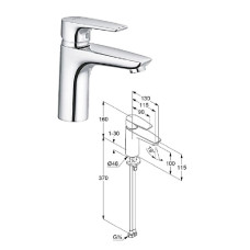 Ceramic sink faucet 342920575, PURE&SOLI