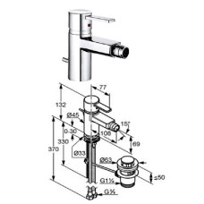 Bidet faucet 385300575 chrome, ZENTA