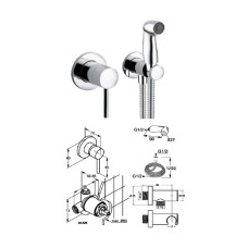 Bidet faucet set concealed 389990576, BOZZ