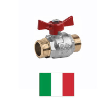 Ball valve, butterfly handle M-M 7647, 1/2