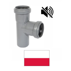Тройник DN50/50;90^ 802/dB серый, PELEKA