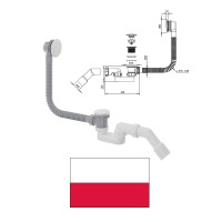 Syphon for bath with Click-Clack, BALTS