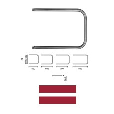 DVŽ P-veida L-800 C-500 3/4* 11881, P-VEIDA