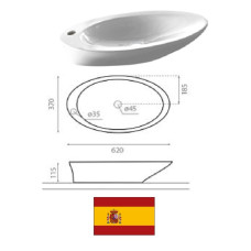 Керамическая раковина 62х37х11.5см 4020, PURE