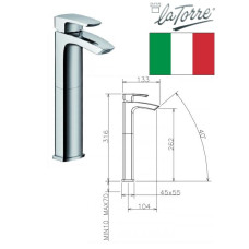 Ceramic sink faucet w/o waste 31501TC C, STUDIO