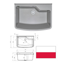 Economic sink metal with fasten.,syphon, KOMORA