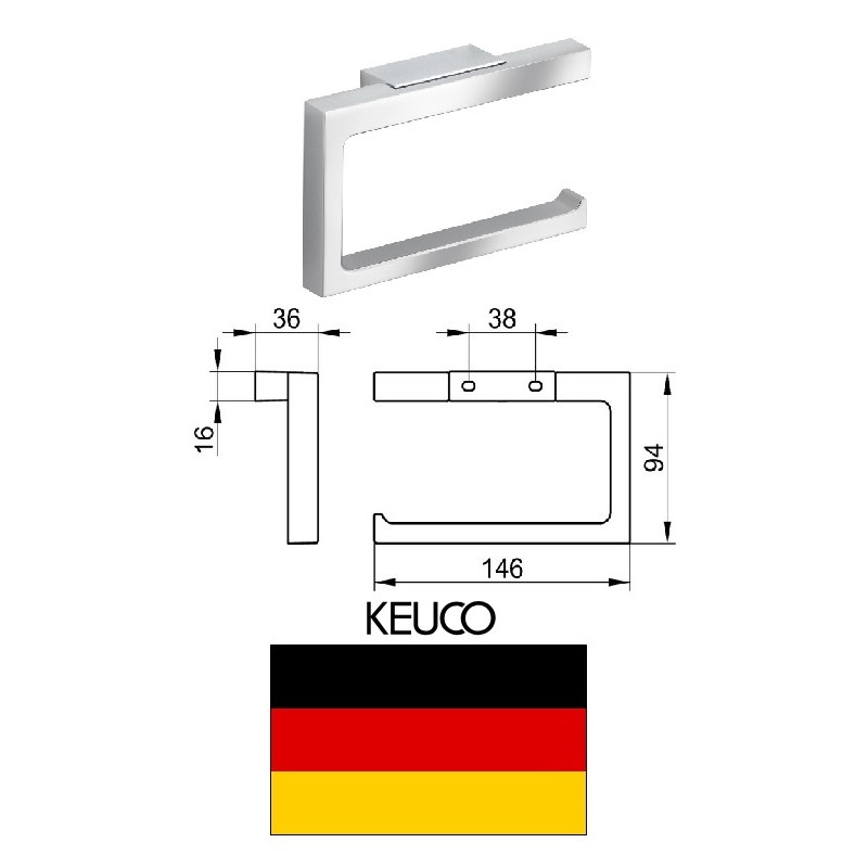 Toilet paper holder 11162010000, EDITION11