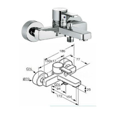 Bath faucet 386700575 chrome, ZENTA