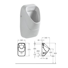 Urinal Alivio inf.from behind #238100000, GEBERIT