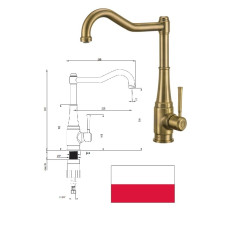 Kitchen sink faucet(brass) BQT_M63M, TAMIZO