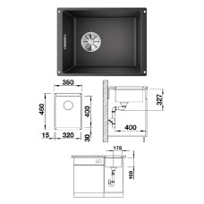 Кухонная мойка Subline 320-U 523406, Antracīts