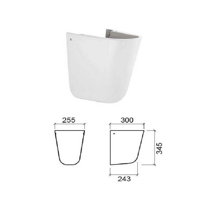 Half pedestal for sink 110220, CETUS