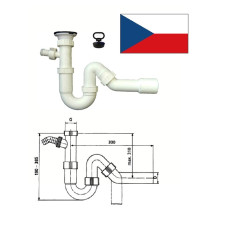 Syphon kitc.sink+washing machine connect, 11/2X50