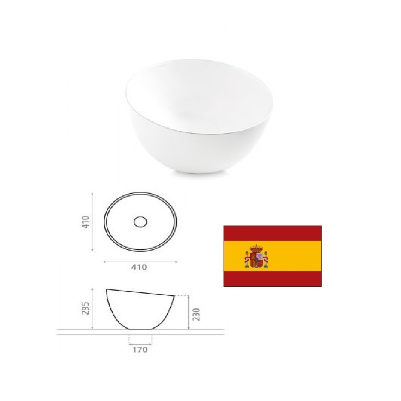 Ceramic sink 41x29.5cm 4171, KILIMANJAR