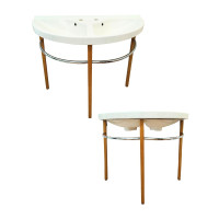 Ceramic sink double with stand, LUNA