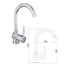 Kitchen sink faucet MG-2054, ABAVA