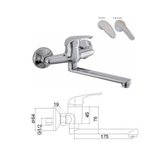 Кухонный смеситель из стены MG-3231, SATO