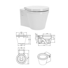 WC pot (wall hung) 112032, white, REFLEX